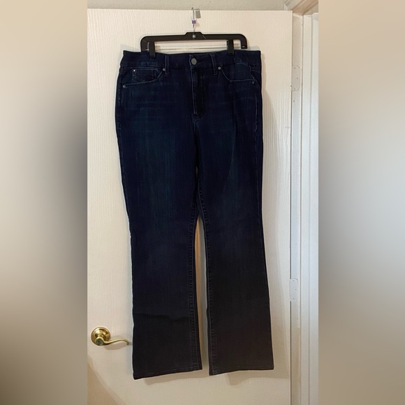 Seven7 Dark Blue High Rise Boot Cut Jeans - Picture 1 of 9